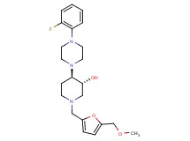 (3R*,4R*)-4-[4-(2-fluorophenyl)-1-piperazinyl]-1-{[5-(methoxymethyl)-2-furyl]methyl}-3-piperidinol