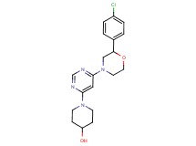 1-{6-[2-(4-chlorophenyl)morpholin-4-yl]pyrimidin-4-yl}piperidin-4-ol