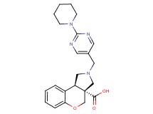 (3aR*,9bR*)-2-[(2-piperidin-1-ylpyrimidin-5-yl)methyl]-1,2,3,9b-tetrahydrochromeno[3,4-c]pyrrole-3a(4H)-carboxylic acid