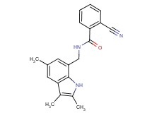 2-cyano-N-[(2,3,5-trimethyl-1H-indol-7-yl)methyl]benzamide
