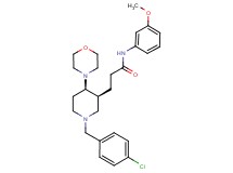 3-[(3S*,4R*)-1-(4-chlorobenzyl)-4-(4-morpholinyl)-3-piperidinyl]-N-(3-methoxyphenyl)propanamide
