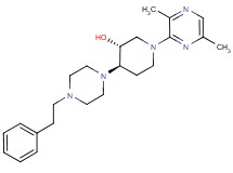 (3R*,4R*)-1-(3,6-dimethyl-2-pyrazinyl)-4-[4-(2-phenylethyl)-1-piperazinyl]-3-piperidinol