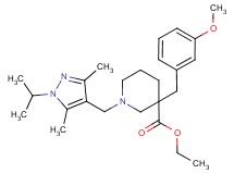 ethyl 1-[(1-isopropyl-3,5-dimethyl-1H-pyrazol-4-yl)methyl]-3-(3-methoxybenzyl)-3-piperidinecarboxylate