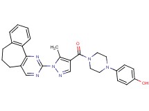 4-(4-{[1-(6,7-dihydro-5H-benzo[6,7]cyclohepta[1,2-d]pyrimidin-2-yl)-5-methyl-1H-pyrazol-4-yl]carbonyl}-1-piperazinyl)phenol