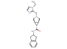 (1R*,5S*,6r)-N-(2,3-dihydro-1H-inden-2-yl)-3-[(1-ethyl-1H-imidazol-2-yl)methyl]-3-azabicyclo[3.1.0]hexane-6-carboxamide