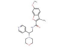 6-methoxy-3-methyl-N-[2-(4-morpholinyl)-2-(4-pyridinyl)ethyl]-1-benzofuran-2-carboxamide