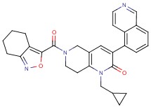 1-(cyclopropylmethyl)-3-isoquinolin-5-yl-6-(4,5,6,7-tetrahydro-2,1-benzisoxazol-3-ylcarbonyl)-5,6,7,8-tetrahydro-1,6-naphthyridin-2(1H)-one
