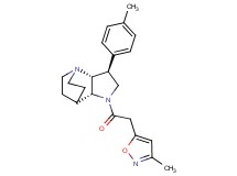 (2R*,3S*,6R*)-5-[(3-methyl-5-isoxazolyl)acetyl]-3-(4-methylphenyl)-1,5-diazatricyclo[5.2.2.0~2,6~]undecane