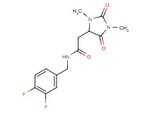 N-(3,4-difluorobenzyl)-2-(1,3-dimethyl-2,5-dioxoimidazolidin-4-yl)acetamide