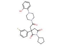 1-cyclopentyl-3-(3-fluorophenyl)-3-{2-[4-(2-hydroxyphenyl)-1-piperazinyl]-2-oxoethyl}-2,5-pyrrolidinedione