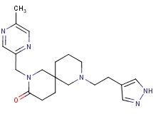 2-[(5-methyl-2-pyrazinyl)methyl]-8-[2-(1H-pyrazol-4-yl)ethyl]-2,8-diazaspiro[5.5]undecan-3-one