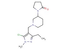 1-{1-[(5-chloro-3-ethyl-1-methyl-1H-pyrazol-4-yl)methyl]piperidin-3-yl}pyrrolidin-2-one