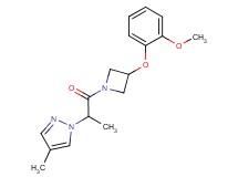 1-{2-[3-(2-methoxyphenoxy)-1-azetidinyl]-1-methyl-2-oxoethyl}-4-methyl-1H-pyrazole