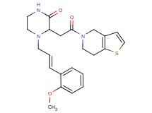 3-[2-(6,7-dihydrothieno[3,2-c]pyridin-5(4H)-yl)-2-oxoethyl]-4-[(2E)-3-(2-methoxyphenyl)-2-propen-1-yl]-2-piperazinone