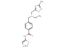 4-({ethyl[(3-methyl-1,2,4-oxadiazol-5-yl)methyl]amino}methyl)-N-1,2,3-thiadiazol-5-ylbenzamide