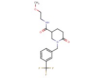 N-(2-methoxyethyl)-6-oxo-1-[3-(trifluoromethyl)benzyl]-3-piperidinecarboxamide