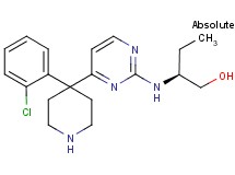 (2S)-2-({4-[4-(2-chlorophenyl)-4-piperidinyl]-2-pyrimidinyl}amino)-1-butanol
