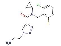 1-(2-aminoethyl)-N-(2-chloro-6-fluorobenzyl)-N-cyclopropyl-1H-1,2,3-triazole-4-carboxamide