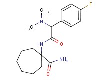 1-{[(dimethylamino)(4-fluorophenyl)acetyl]amino}cycloheptanecarboxamide