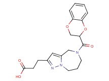 3-[5-(2,3-dihydro-1,4-benzodioxin-2-ylcarbonyl)-5,6,7,8-tetrahydro-4H-pyrazolo[1,5-a][1,4]diazepin-2-yl]propanoic acid