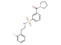 N-[2-(2-fluorophenyl)ethyl]-3-(pyrrolidin-1-ylcarbonyl)benzenesulfonamide