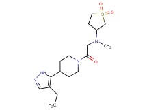 (1,1-dioxidotetrahydro-3-thienyl){2-[4-(4-ethyl-1H-pyrazol-5-yl)piperidin-1-yl]-2-oxoethyl}methylamine