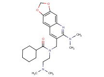 N-{[6-(dimethylamino)[1,3]dioxolo[4,5-g]quinolin-7-yl]methyl}-N-[2-(dimethylamino)ethyl]cyclohexanecarboxamide