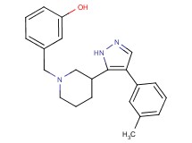 3-({3-[4-(3-methylphenyl)-1H-pyrazol-5-yl]-1-piperidinyl}methyl)phenol