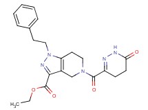 ethyl 5-[(6-oxo-1,4,5,6-tetrahydro-3-pyridazinyl)carbonyl]-1-(2-phenylethyl)-4,5,6,7-tetrahydro-1H-pyrazolo[4,3-c]pyridine-3-carboxylate