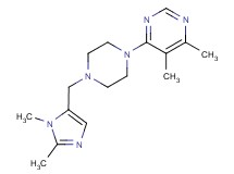 4-{4-[(1,2-dimethyl-1H-imidazol-5-yl)methyl]piperazin-1-yl}-5,6-dimethylpyrimidine