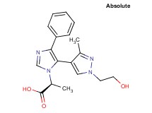 (2S)-2-{5-[1-(2-hydroxyethyl)-3-methyl-1H-pyrazol-4-yl]-4-phenyl-1H-imidazol-1-yl}propanoic acid