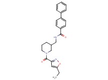N-({1-[(5-ethyl-3-isoxazolyl)carbonyl]-3-piperidinyl}methyl)-4-biphenylcarboxamide