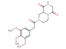 8-[(3,4,5-trimethoxyphenyl)acetyl]tetrahydro-2H-pyrazino[1,2-a]pyrazine-1,4(3H,6H)-dione