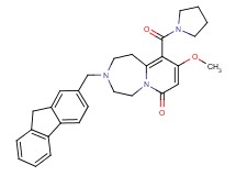 3-(9H-fluoren-2-ylmethyl)-9-methoxy-10-(1-pyrrolidinylcarbonyl)-2,3,4,5-tetrahydropyrido[1,2-d][1,4]diazepin-7(1H)-one