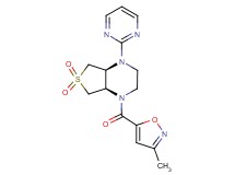 (4aS*,7aR*)-1-[(3-methylisoxazol-5-yl)carbonyl]-4-pyrimidin-2-yloctahydrothieno[3,4-b]pyrazine 6,6-dioxide