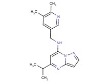 N-[(5,6-dimethyl-3-pyridinyl)methyl]-5-isopropylpyrazolo[1,5-a]pyrimidin-7-amine