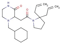 4-(cyclohexylmethyl)-3-[2-(2,2-diallyl-1-pyrrolidinyl)-2-oxoethyl]-2-piperazinone