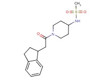 N-{1-[2-(2,3-dihydro-1H-inden-1-yl)acetyl]-4-piperidinyl}methanesulfonamide