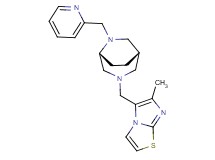 (1S*,5R*)-3-[(6-methylimidazo[2,1-b][1,3]thiazol-5-yl)methyl]-6-(2-pyridinylmethyl)-3,6-diazabicyclo[3.2.2]nonane