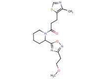 2-[3-(2-methoxyethyl)-1,2,4-oxadiazol-5-yl]-1-[3-(4-methyl-1,3-thiazol-5-yl)propanoyl]piperidine