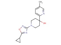 1-(5-cyclopropyl-1,2,4-oxadiazol-3-yl)-4-(5-methylpyridin-2-yl)piperidin-4-ol