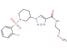 1-{1-[(2-fluorophenyl)sulfonyl]-3-piperidinyl}-N-(2-methoxyethyl)-1H-1,2,3-triazole-4-carboxamide