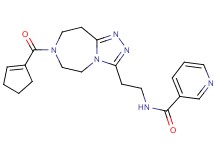 N-{2-[7-(1-cyclopenten-1-ylcarbonyl)-6,7,8,9-tetrahydro-5H-[1,2,4]triazolo[4,3-d][1,4]diazepin-3-yl]ethyl}nicotinamide