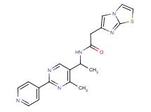 2-imidazo[2,1-b][1,3]thiazol-6-yl-N-[1-(4-methyl-2-pyridin-4-ylpyrimidin-5-yl)ethyl]acetamide