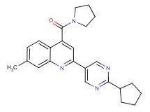 2-(2-cyclopentylpyrimidin-5-yl)-7-methyl-4-(pyrrolidin-1-ylcarbonyl)quinoline