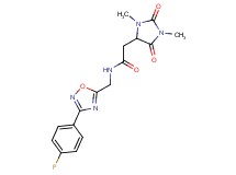 2-(1,3-dimethyl-2,5-dioxo-4-imidazolidinyl)-N-{[3-(4-fluorophenyl)-1,2,4-oxadiazol-5-yl]methyl}acetamide
