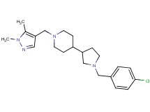 4-[1-(4-chlorobenzyl)-3-pyrrolidinyl]-1-[(1,5-dimethyl-1H-pyrazol-4-yl)methyl]piperidine