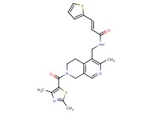 (2E)-N-({7-[(2,4-dimethyl-1,3-thiazol-5-yl)carbonyl]-3-methyl-5,6,7,8-tetrahydro-2,7-naphthyridin-4-yl}methyl)-3-(2-thienyl)acrylamide