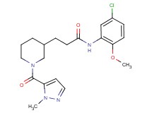 N-(5-chloro-2-methoxyphenyl)-3-{1-[(1-methyl-1H-pyrazol-5-yl)carbonyl]-3-piperidinyl}propanamide