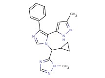 5-{cyclopropyl[5-(3-methyl-1H-pyrazol-5-yl)-4-phenyl-1H-imidazol-1-yl]methyl}-1-methyl-1H-1,2,4-triazole